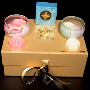 Luxurious Rainbow gift box with Caribbean soap, Passion and Purity wax melts