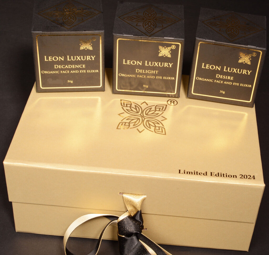 Luxury Devotion gift box with three face and eye elixirs